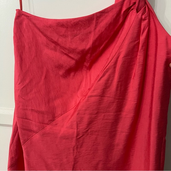 Rachel by Rachel Roy one-shoulder draped coral dress - 12 - Picture 2 of 4